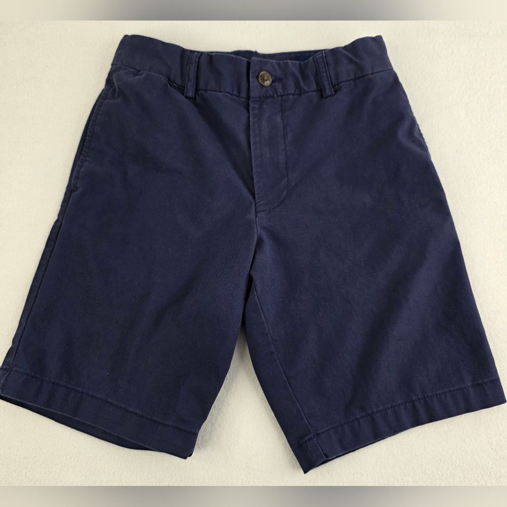 Polo Ralph Lauren Boy's Navy Blue Shorts Classic Chino School Size 10 3355